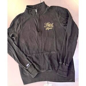 Jansport Quarter Zip Sweatshirt Women XL Black Good Mizzou Tigers Embroidered
